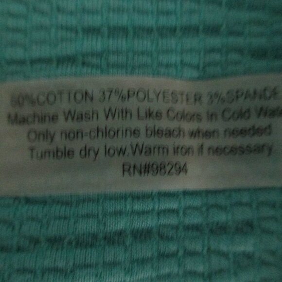 Thomas & Olivia NEW top aqua blue, soft & stretchy pullover 3/4 sleeves size L - Picture 3 of 8